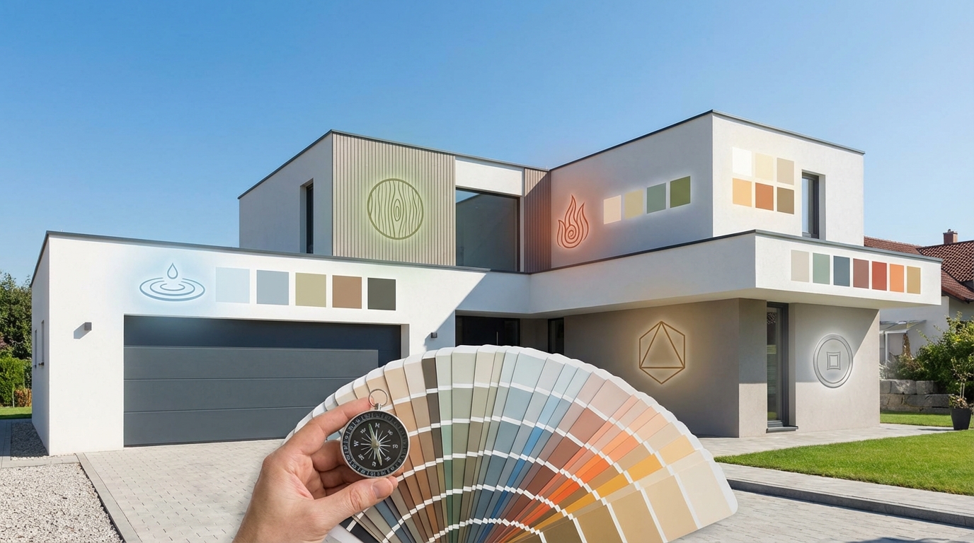 家の外壁色を風水で決める3ステップ【実践編】