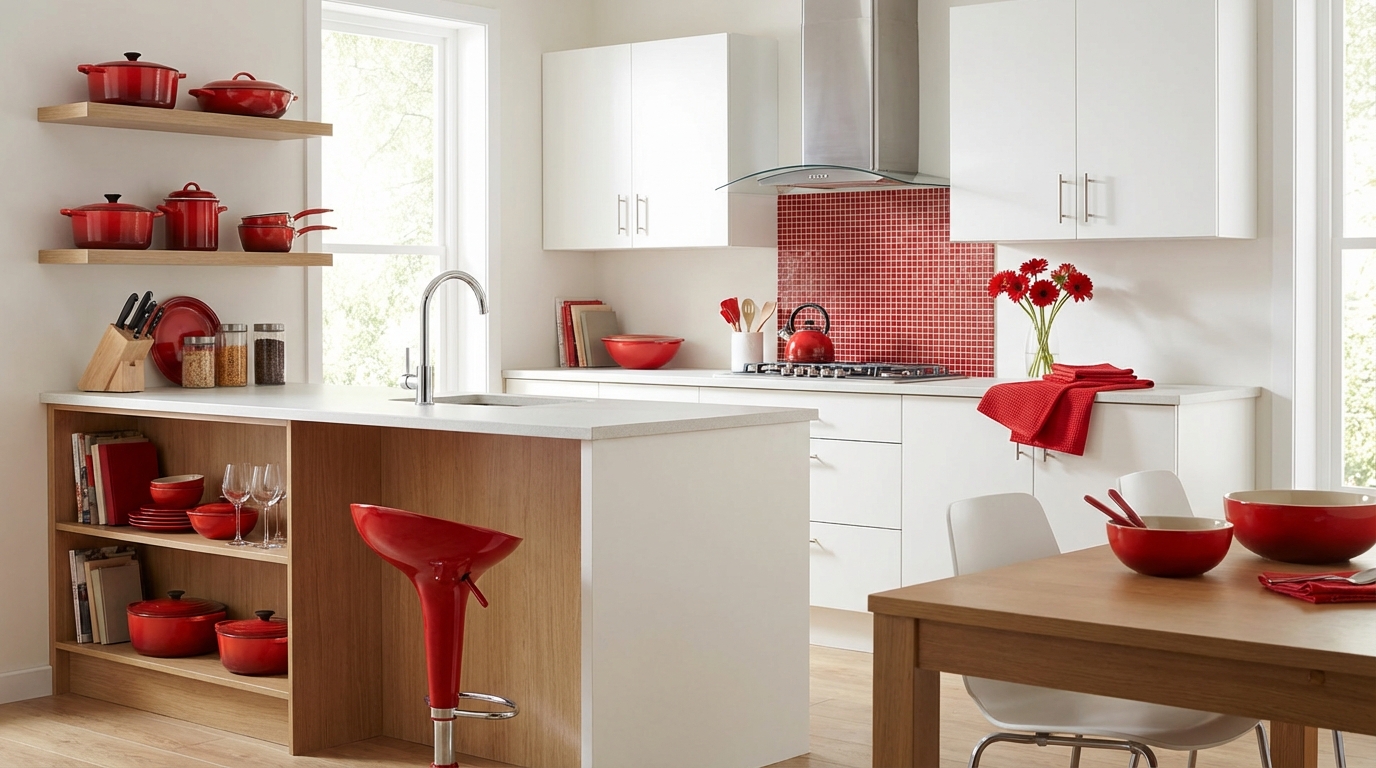 キッチンに赤を取り入れる風水的に効果的な5つの方法