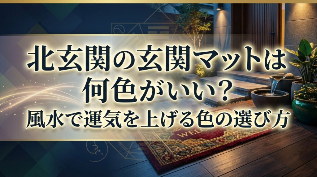 北玄関の玄関マットは何色がいい？風水で運気を上げる色の選び方