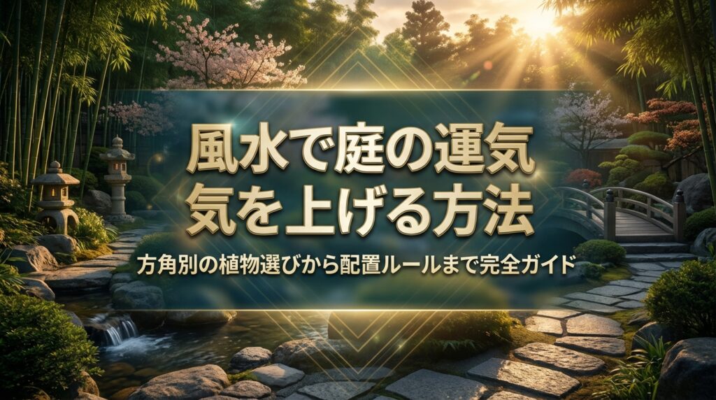 風水で庭の運気を上げる方法｜方角別の植物選びから配置ルールまで完全ガイド