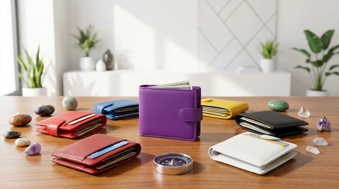 紫色の財布と他の色を風水で比較