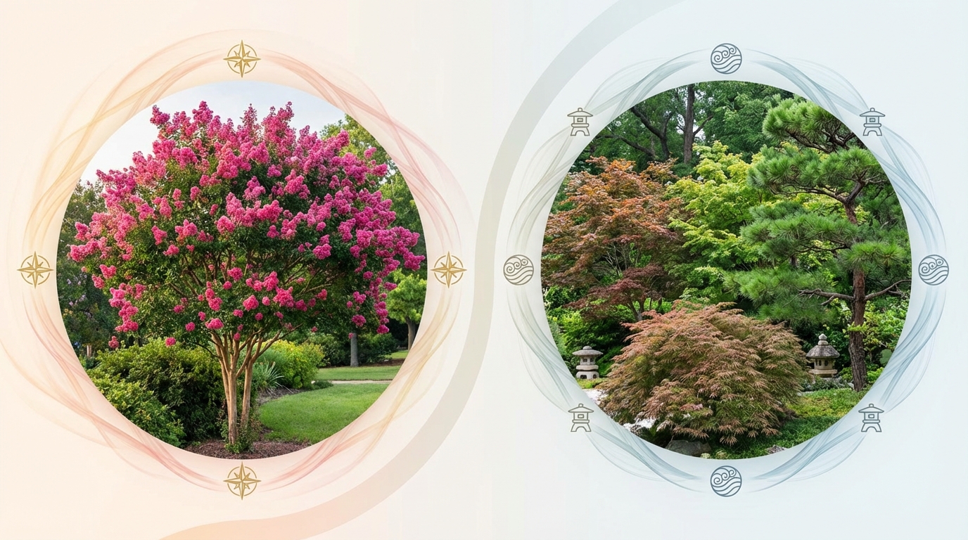 サルスベリと他の庭木の風水効果を比較