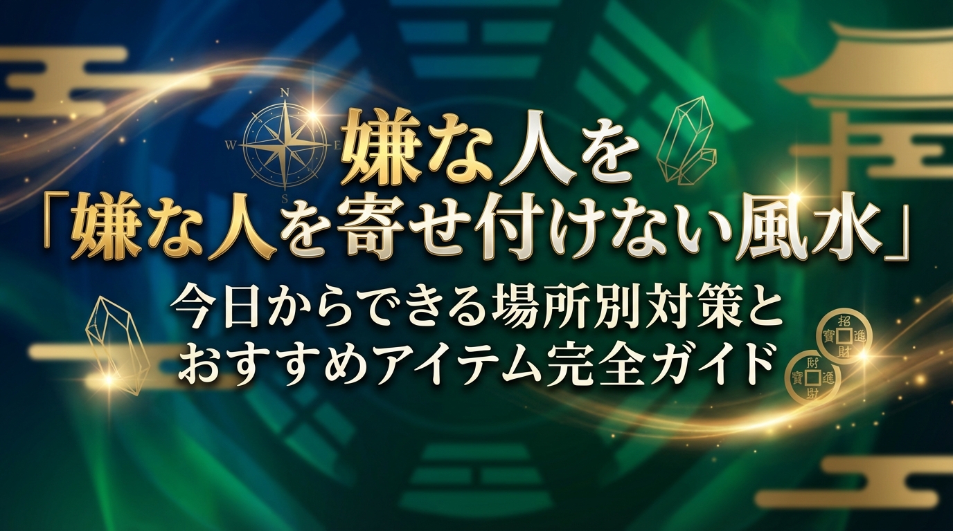 嫌な人を寄せ付けない風水｜今日からできる場所別対策とおすすめアイテム完全ガイド