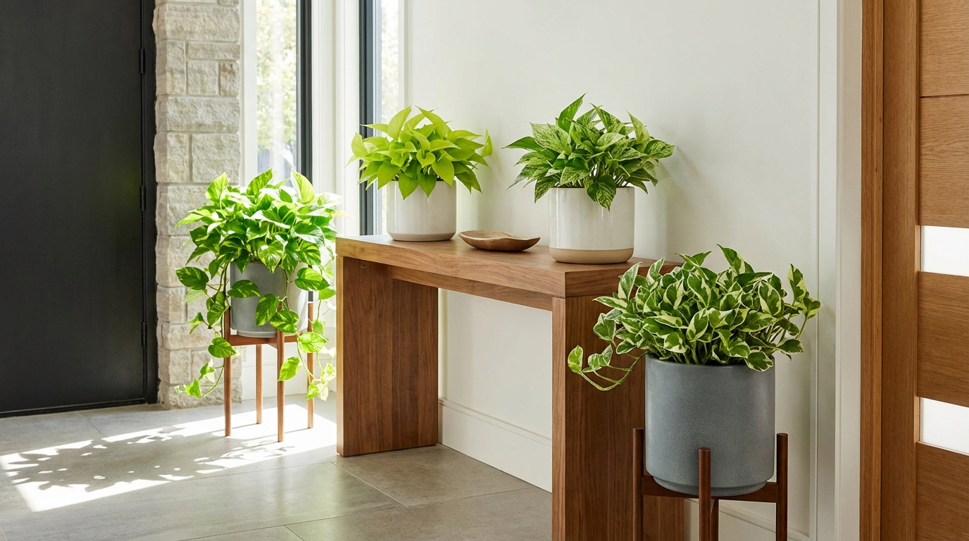 風水効果で選ぶポトスの品種と特徴｜玄関におすすめの4種類