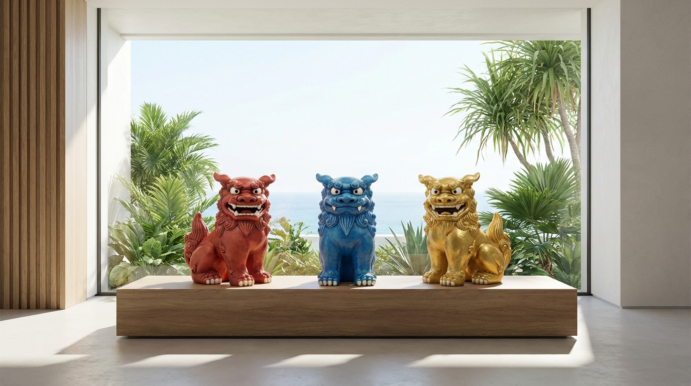 【色別】シーサーが持つ風水の意味と効果