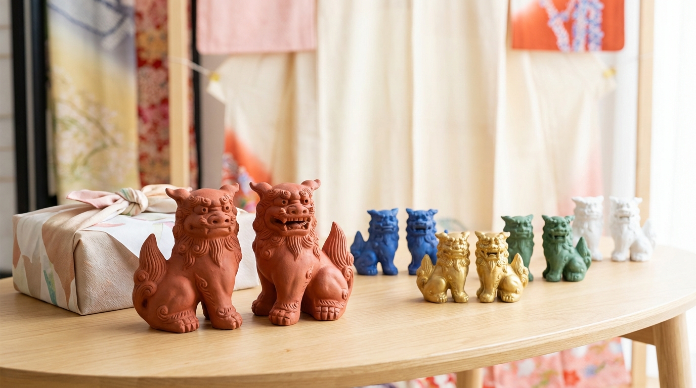 シーサーを贈り物にする際の色選び