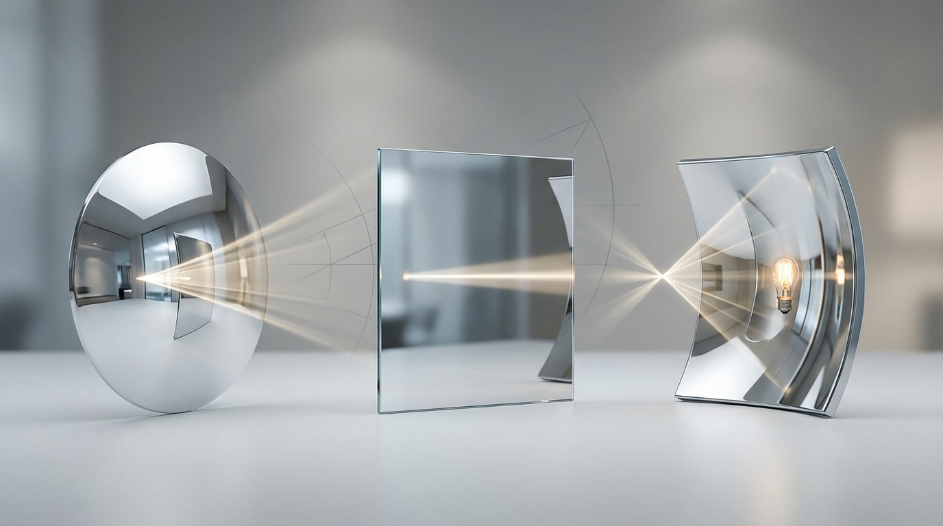 凸面鏡・凹面鏡・平面鏡の違いと正しい使い分け