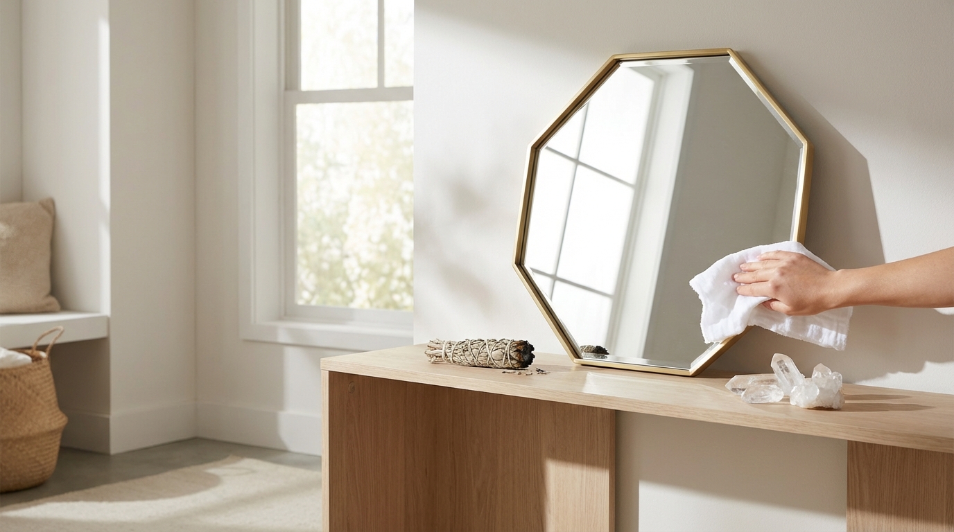 八角鏡の浄化方法と正しい設置手順