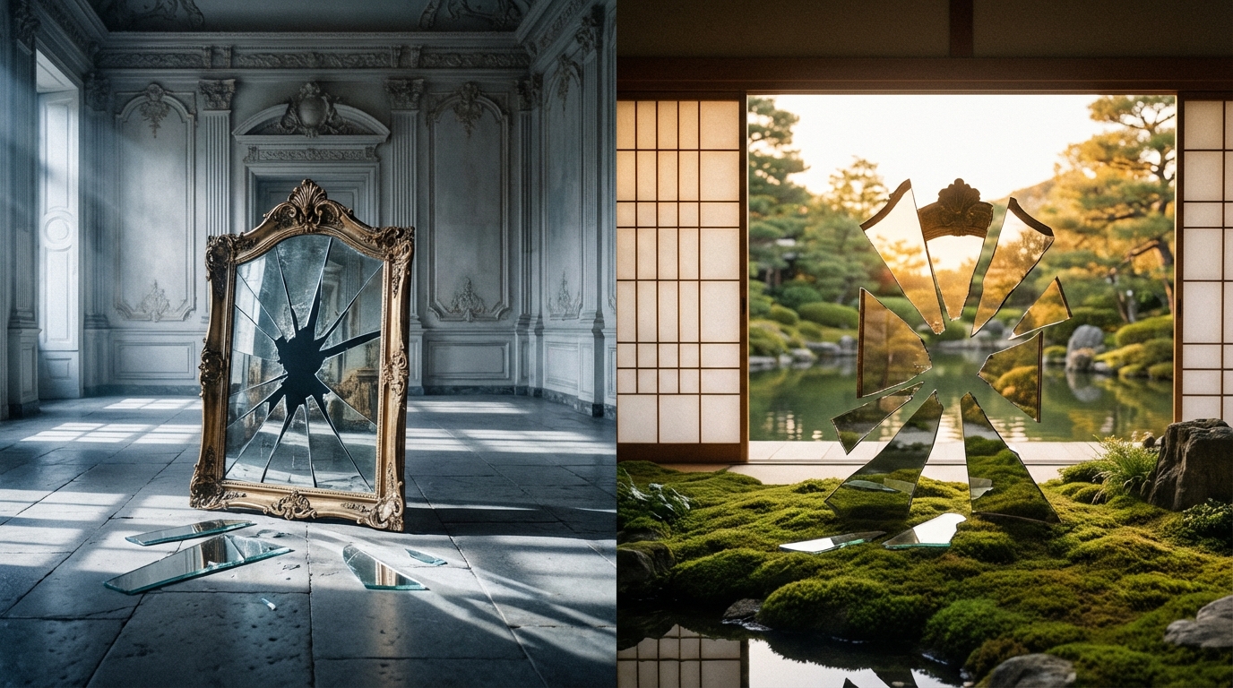 西洋と東洋で異なる「割れた鏡」の捉え方