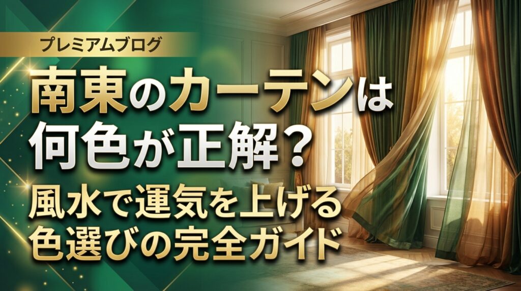 南東のカーテンは何色が正解？風水で運気を上げる色選びの完全ガイド