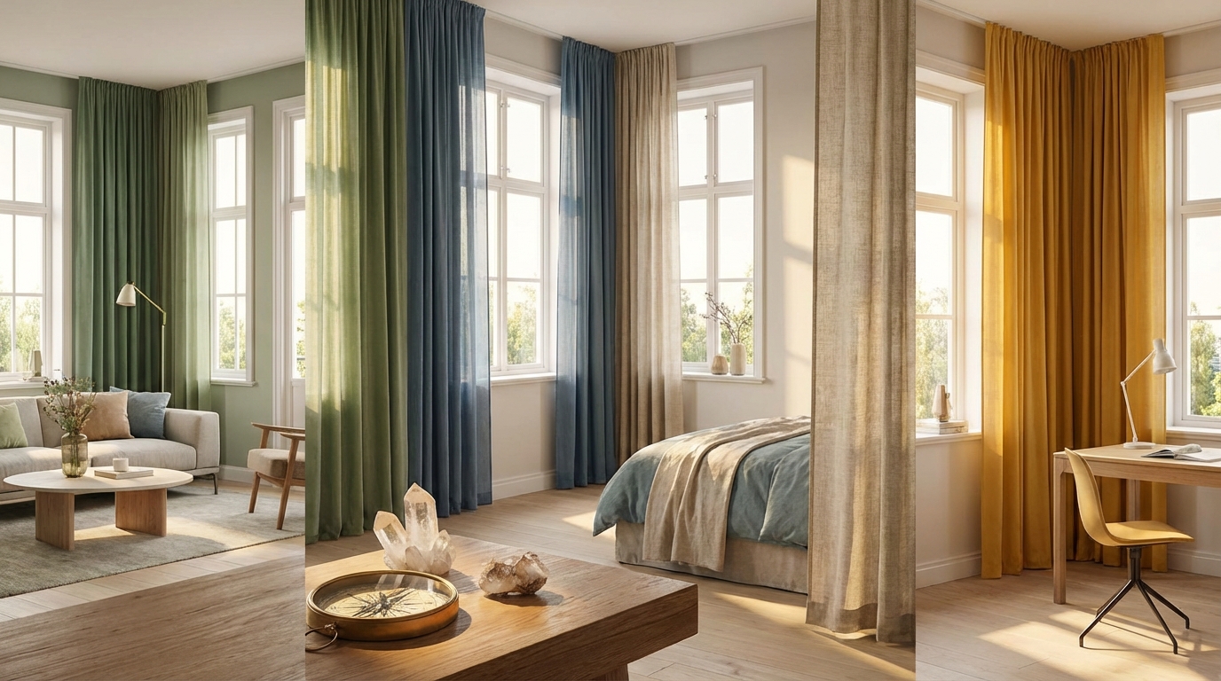 【部屋別】南東カーテンの風水的な色選びガイド