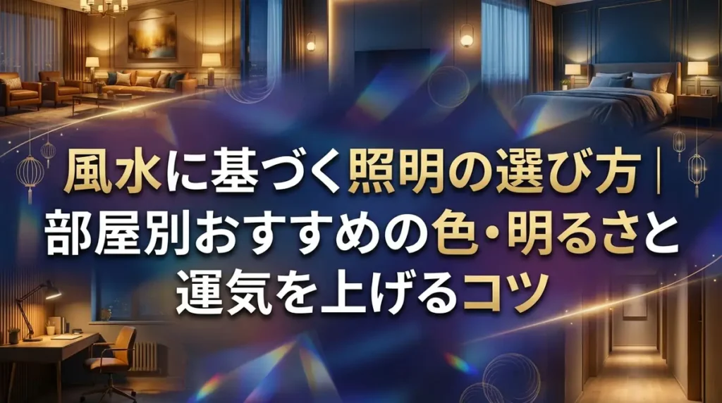 風水に基づく照明の選び方｜部屋別おすすめの色・明るさと運気を上げるコツ