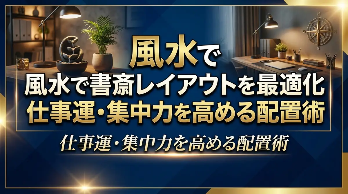 風水で書斎レイアウトを最適化|仕事運・集中力を高める配置術