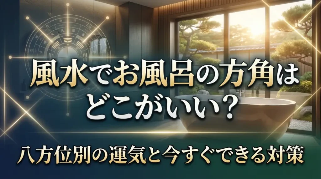 風水でお風呂の方角はどこがいい？八方位別の運気と今すぐできる対策