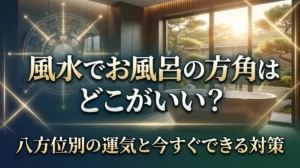 風水でお風呂の方角はどこがいい？八方位別の運気と今すぐできる対策
