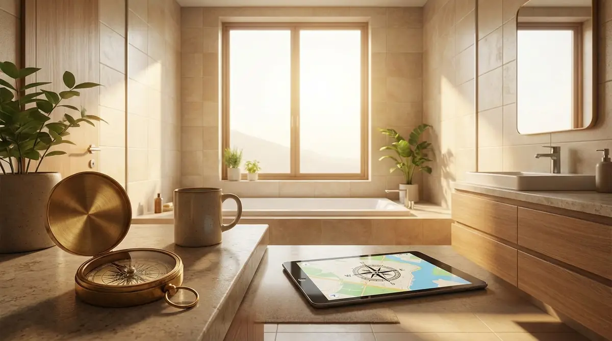 自宅のお風呂の方角を調べる方法