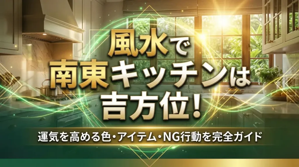 風水で南東キッチンは吉方位！運気を高める色・アイテム・NG行動を完全ガイド