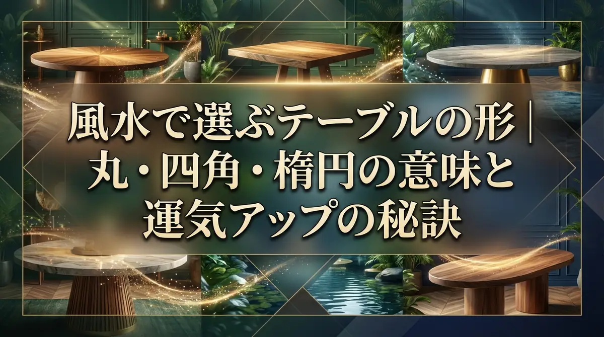 風水で選ぶテーブルの形｜丸・四角・楕円の意味と運気アップの秘訣