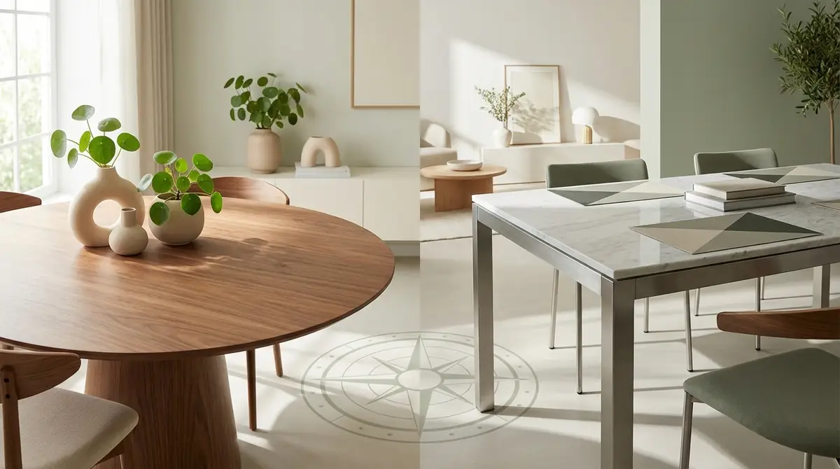 風水ではテーブルは丸と四角どっちがいい？メリット・デメリット比較