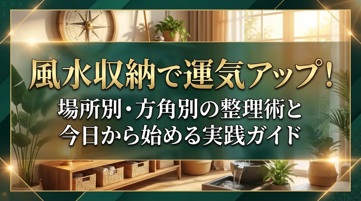 風水収納で運気アップ!場所別・方角別の整理術と今日から始める実践ガイド