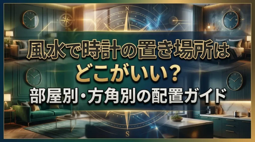 風水で時計の置き場所はどこがいい？部屋別・方角別の配置ガイド