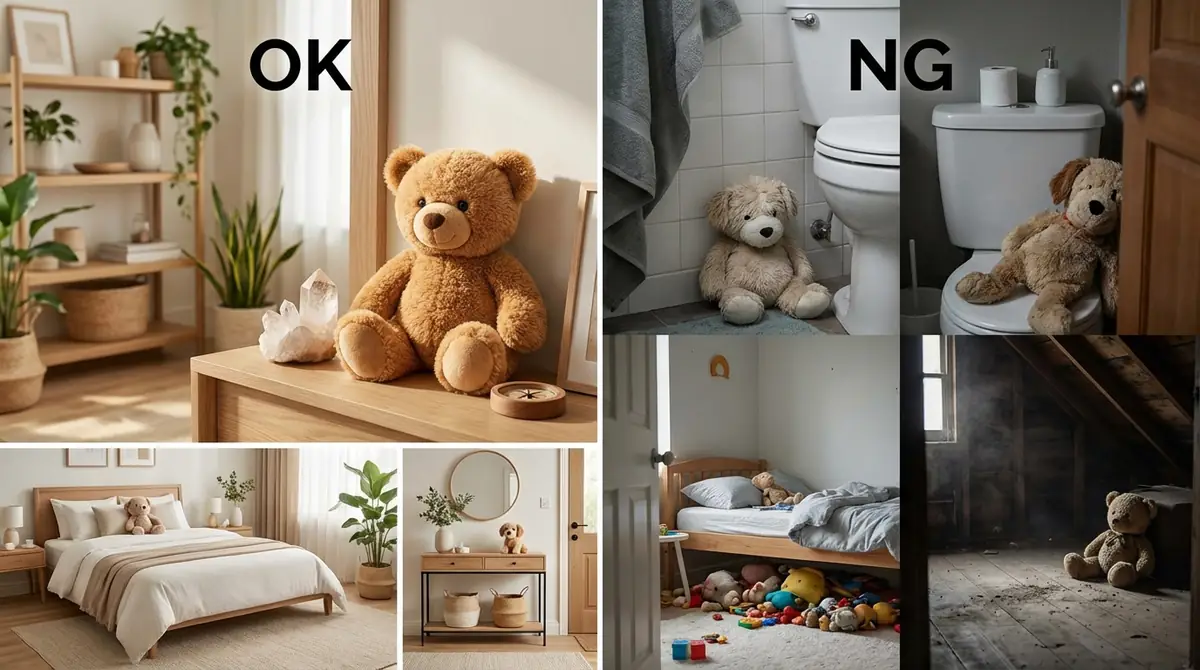 【場所別】風水でぬいぐるみを置いてOKな場所・NGな場所