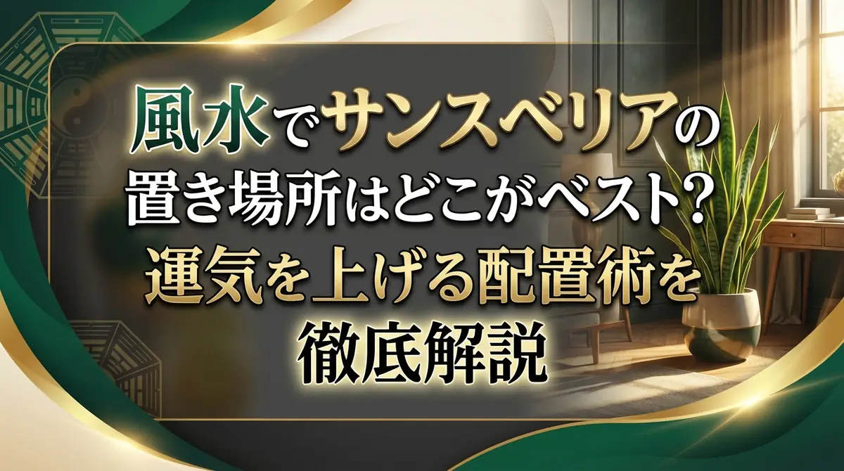 風水でサンスベリアの置き場所はどこがベスト？運気を上げる配置術を徹底解説