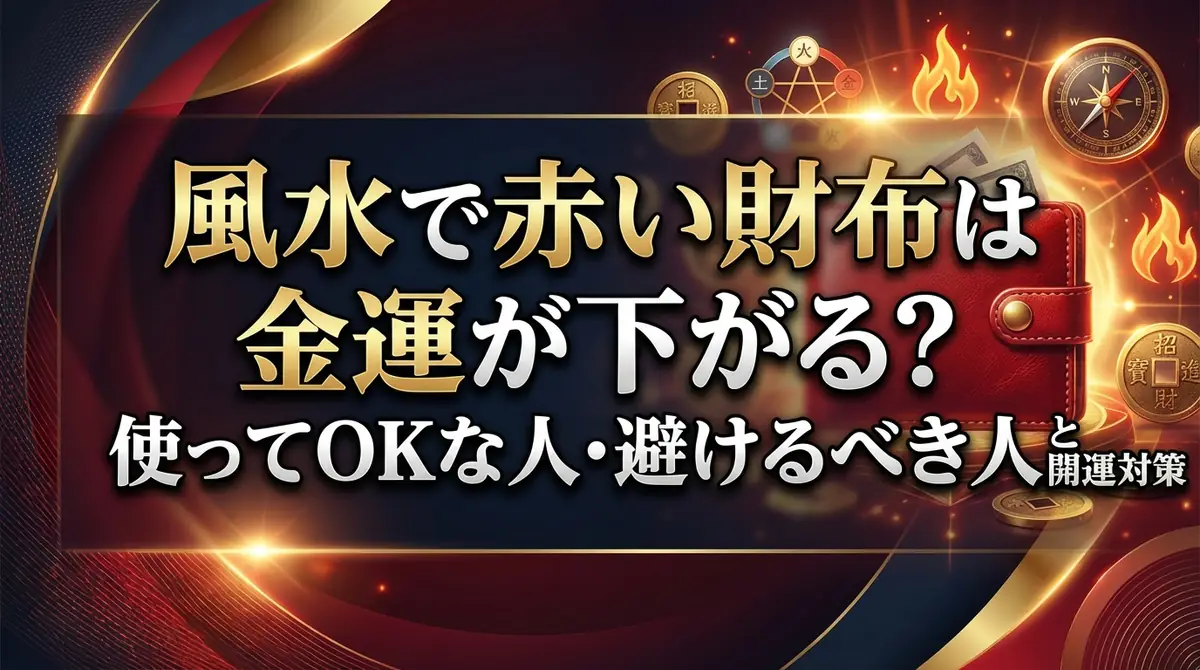風水で赤い財布は金運が下がる?使ってOKな人・避けるべき人と開運対策