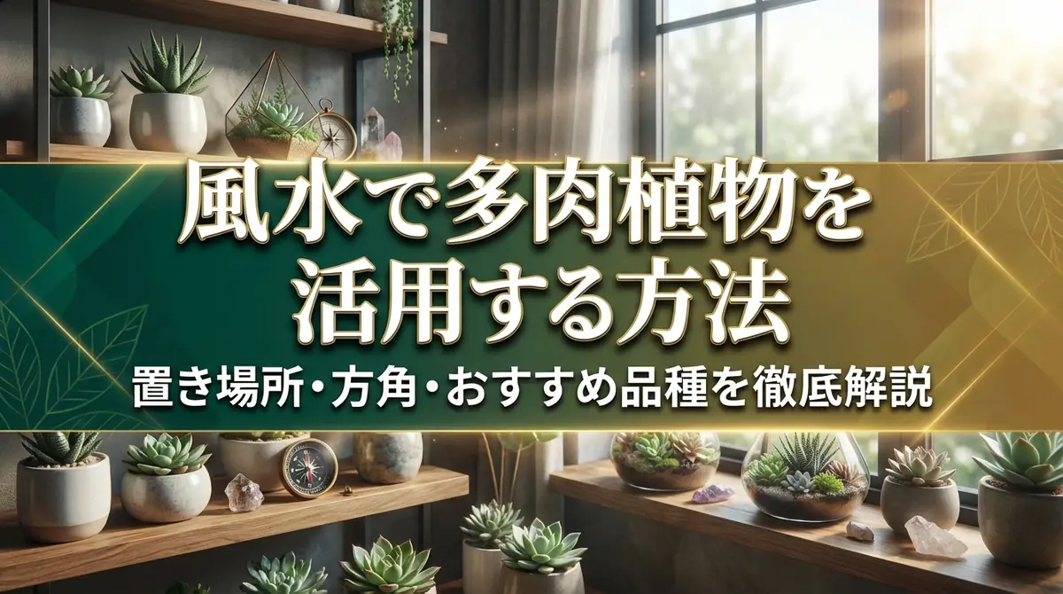 風水で多肉植物を活用する方法|置き場所・方角・おすすめ品種を徹底解説