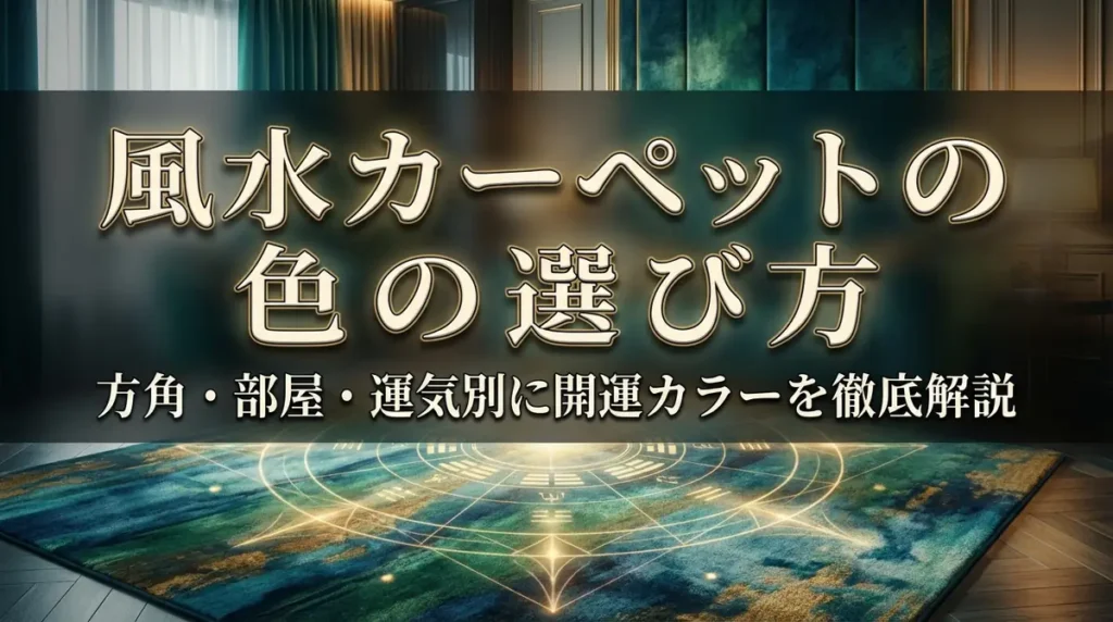 風水カーペットの色の選び方｜方角・部屋・運気別に開運カラーを徹底解説