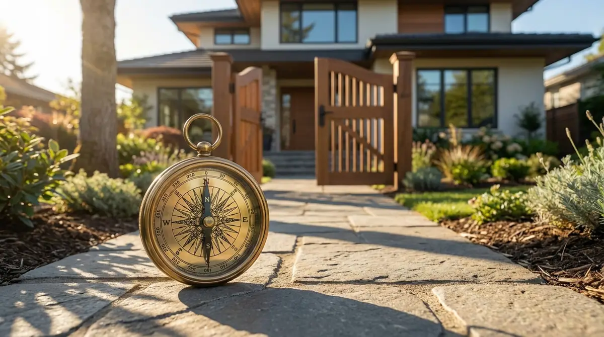 自宅の門の方角を正しく調べる方法