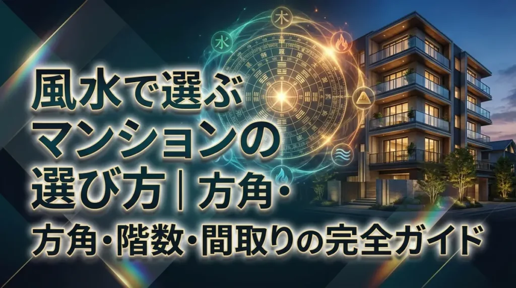風水で選ぶマンションの選び方｜方角・階数・間取りの完全ガイド