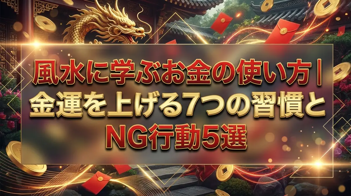 風水に学ぶお金の使い方｜金運を上げる7つの習慣とNG行動5選