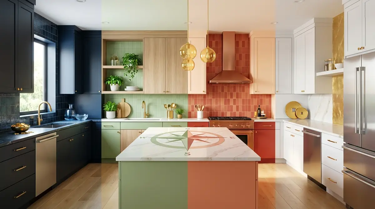 【方角別】キッチン風水で金運を高める色と対策一覧