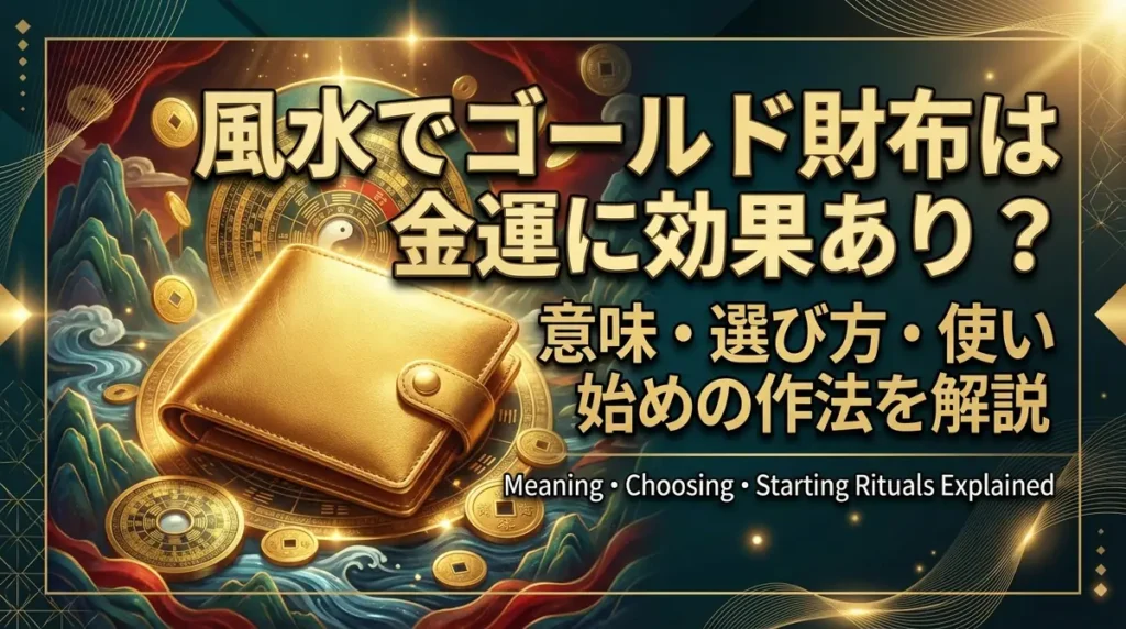 風水でゴールド財布は金運に効果あり？意味・選び方・使い始めの作法を解説