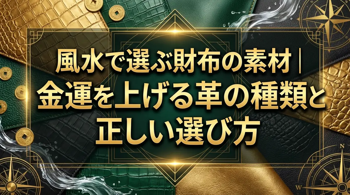風水で選ぶ財布の素材|金運を上げる革の種類と正しい選び方