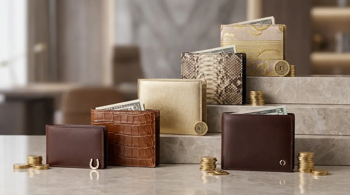 【結論】一部の現代風水で金運向きとされる財布素材の例