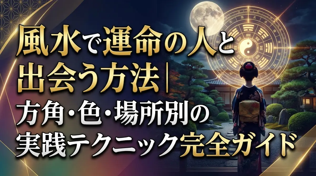 風水で運命の人と出会う方法｜方角・色・場所別の実践テクニック完全ガイド
