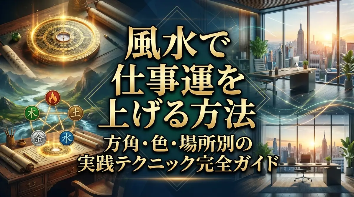 風水で仕事運を上げる方法｜方角・色・場所別の実践テクニック完全ガイド