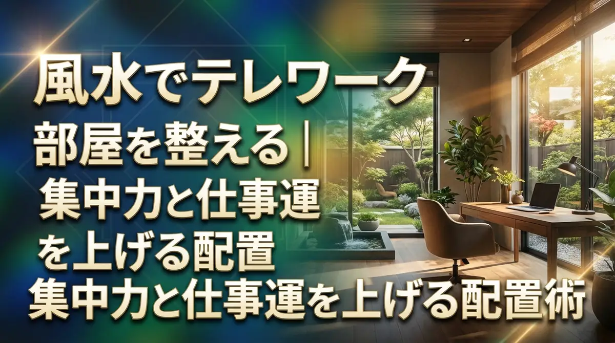 風水でテレワーク部屋を整える｜集中力と仕事運を上げる配置術