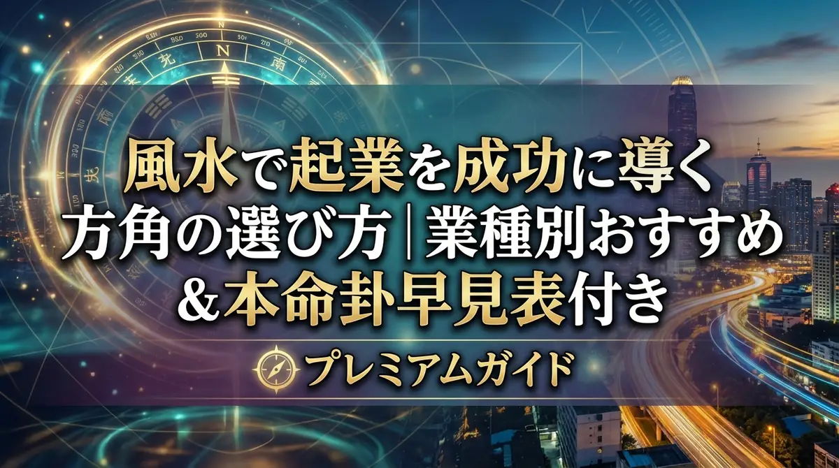 風水で起業を成功に導く方角の選び方｜業種別おすすめ＆本命卦早見表付き