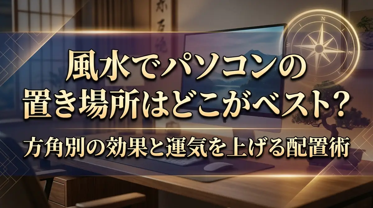風水でパソコンの置き場所はどこがベスト？方角別の効果と運気を上げる配置術